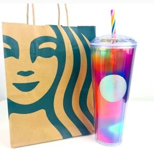 New starbucks rainbow color irridensible Tumblr